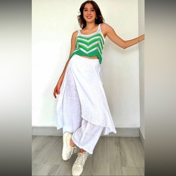 Italian Linen Pant Skirt - Picture 7 of 15